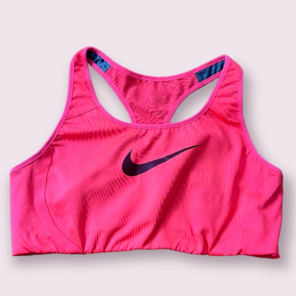 Neon Pink Nike Pro Racer Back Sports Bra Sz Large